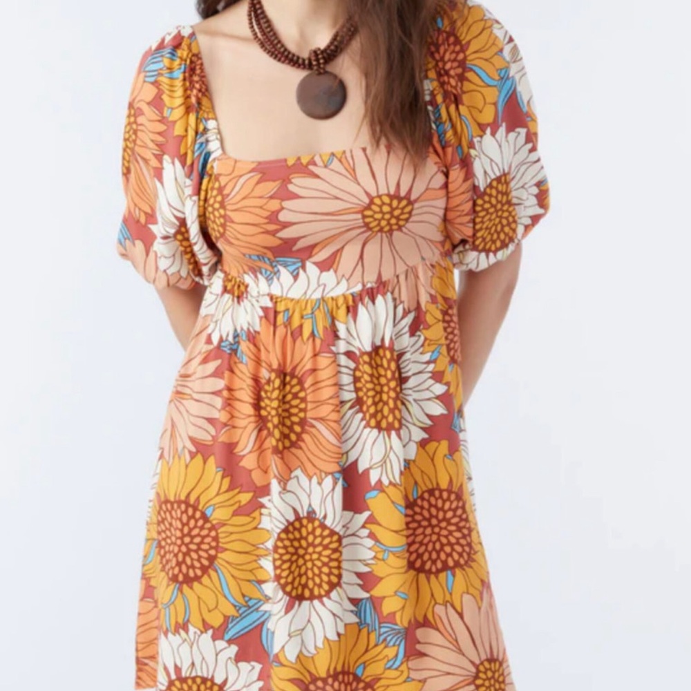 O’neill Floral Puff Sleeve Dress